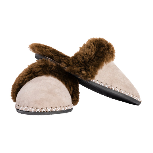 Adult Slip-on Slipper | Lions Head Range | Dark Brown