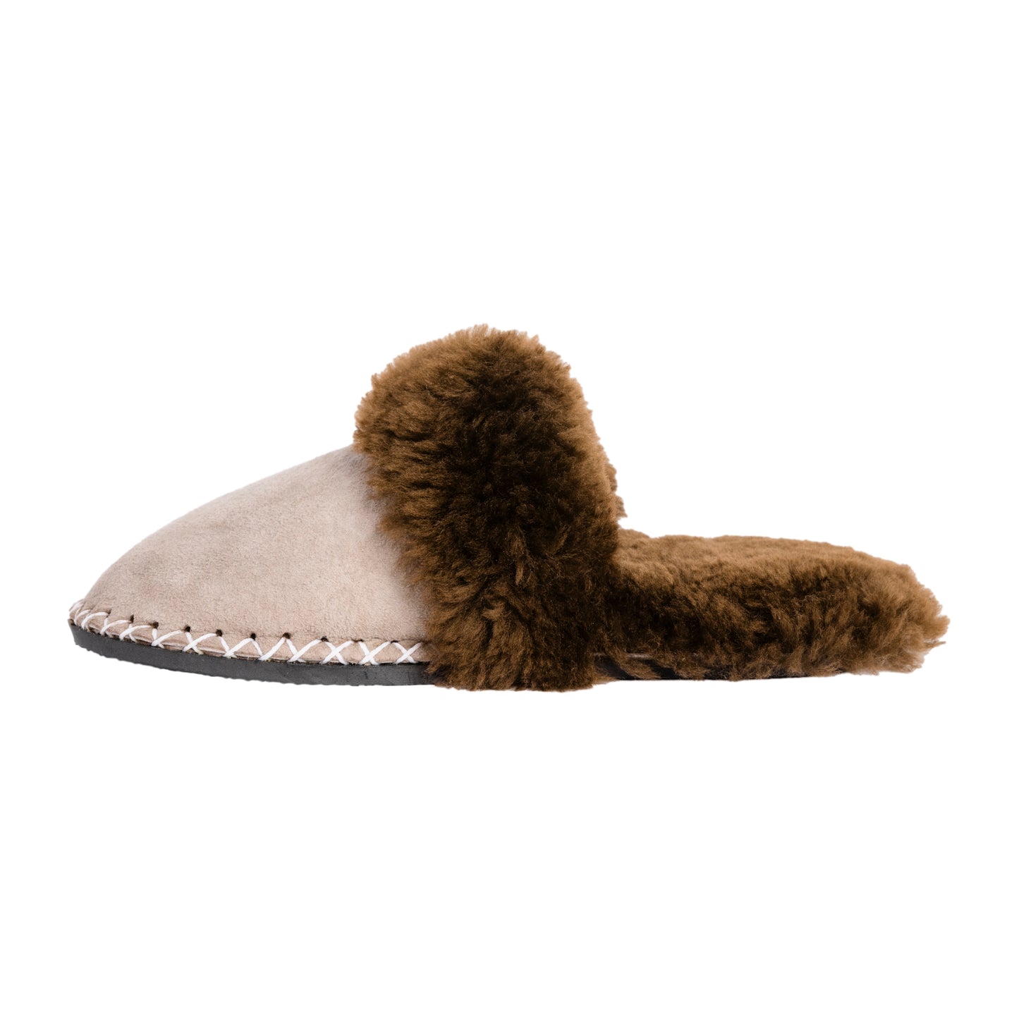 Adult Slip-on Slipper | Lions Head Range | Dark Brown