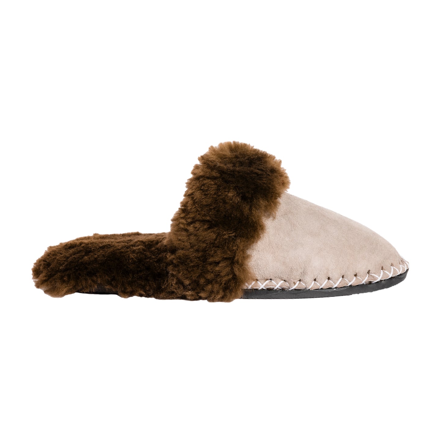 Adult Slip-on Slipper | Lions Head Range | Dark Brown