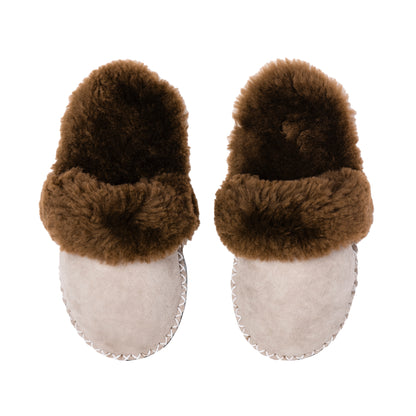 Adult Slip-on Slipper | Lions Head Range | Dark Brown