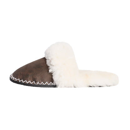 Adult Slip-on Slipper | Lions Head Range | Chocolate