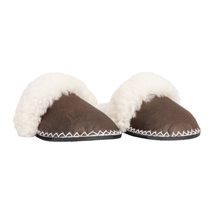 Adult Slip-on Slipper | Lions Head Range | Chocolate